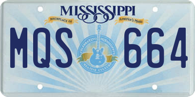 MS license plate MQS664