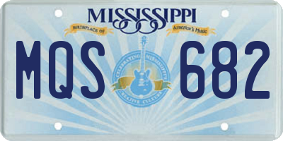 MS license plate MQS682