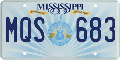MS license plate MQS683