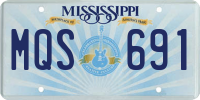 MS license plate MQS691