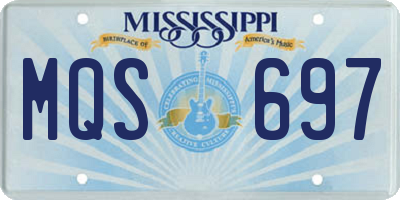 MS license plate MQS697