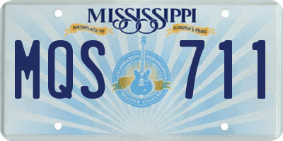 MS license plate MQS711