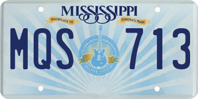 MS license plate MQS713