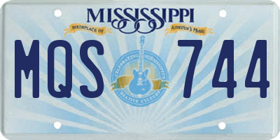 MS license plate MQS744