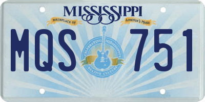 MS license plate MQS751