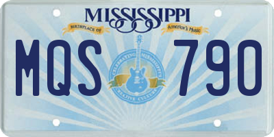 MS license plate MQS790