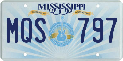 MS license plate MQS797