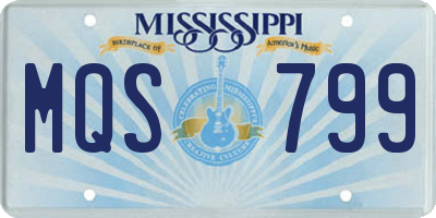 MS license plate MQS799