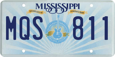 MS license plate MQS811