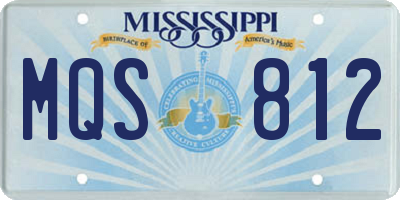 MS license plate MQS812