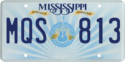 MS license plate MQS813
