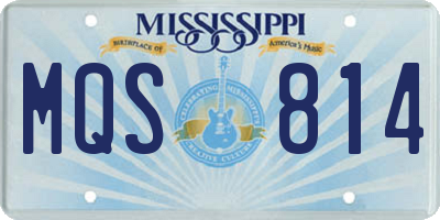 MS license plate MQS814