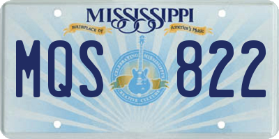MS license plate MQS822