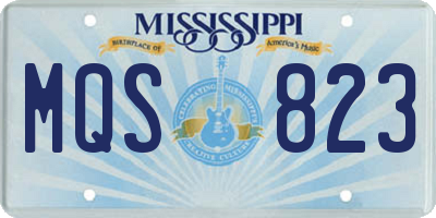 MS license plate MQS823