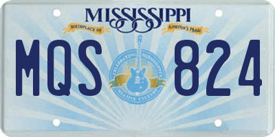 MS license plate MQS824