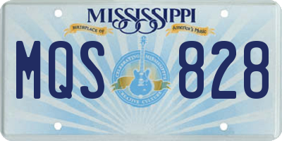MS license plate MQS828