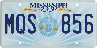 MS license plate MQS856