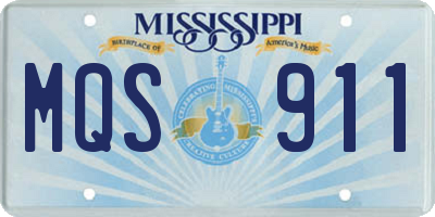 MS license plate MQS911