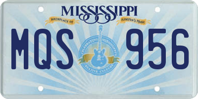 MS license plate MQS956