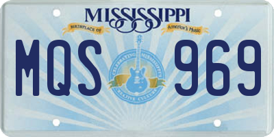 MS license plate MQS969