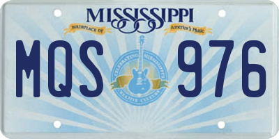 MS license plate MQS976
