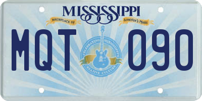 MS license plate MQT090