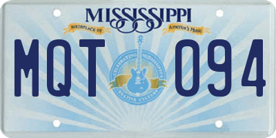 MS license plate MQT094