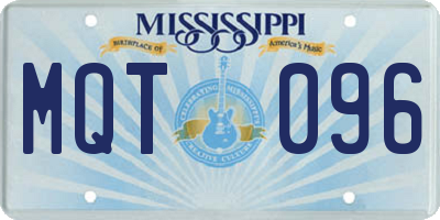 MS license plate MQT096