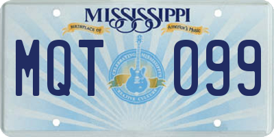 MS license plate MQT099
