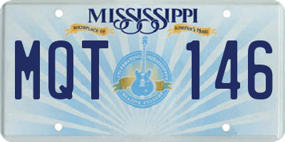 MS license plate MQT146