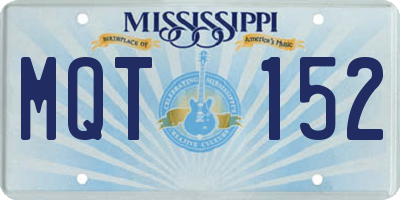 MS license plate MQT152