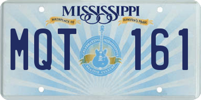 MS license plate MQT161