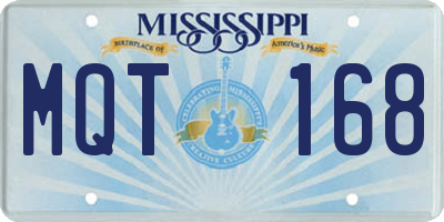 MS license plate MQT168