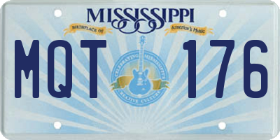 MS license plate MQT176