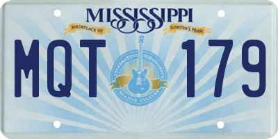 MS license plate MQT179