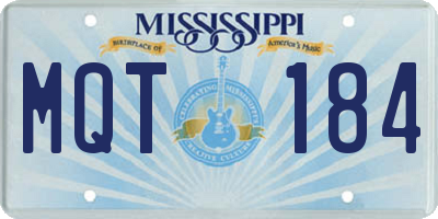 MS license plate MQT184