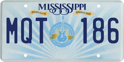 MS license plate MQT186