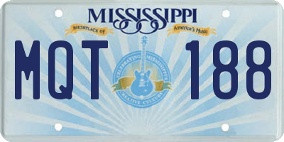 MS license plate MQT188