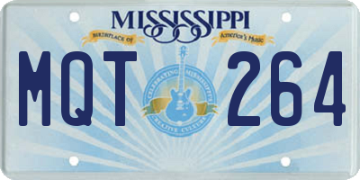 MS license plate MQT264