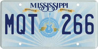 MS license plate MQT266