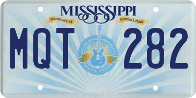MS license plate MQT282