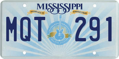 MS license plate MQT291