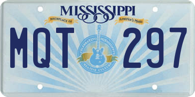 MS license plate MQT297
