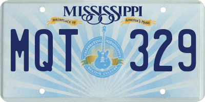 MS license plate MQT329