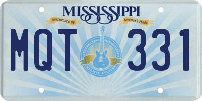 MS license plate MQT331