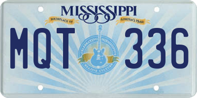 MS license plate MQT336