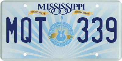 MS license plate MQT339