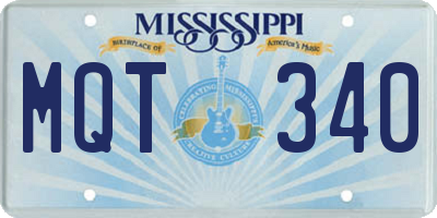 MS license plate MQT340