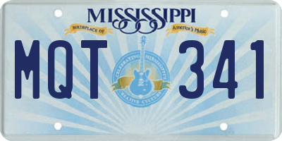 MS license plate MQT341