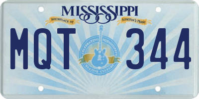 MS license plate MQT344
